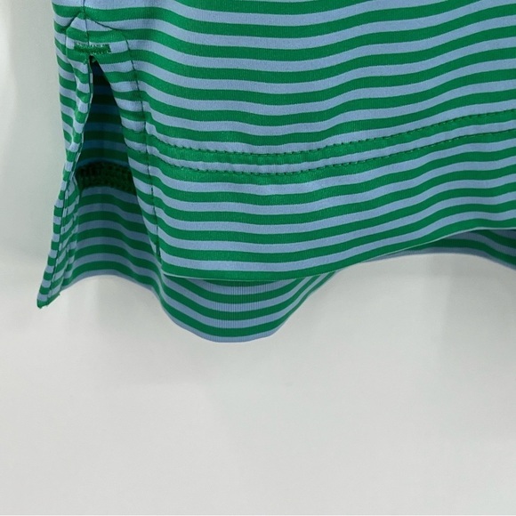 Foot Joy Size M Green Purple Stripe Logo Golf Polo - Picture 8 of 10